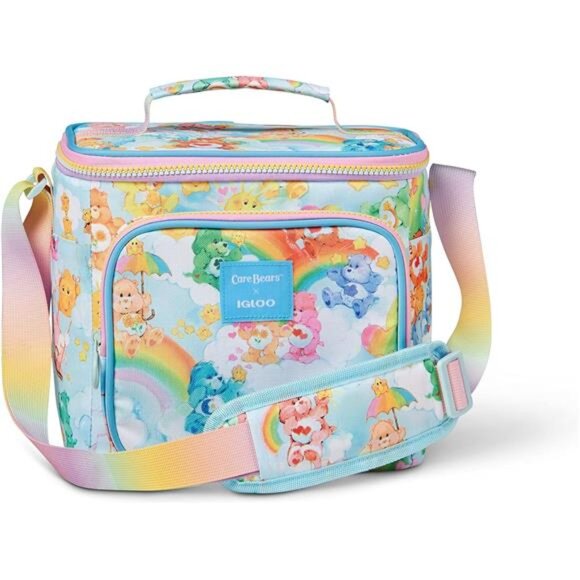 Retro 90s Lunch Coolers, Insulated Lunch Bag, Square Lunch Box Cooler Adjustable - Picture 1 of 7